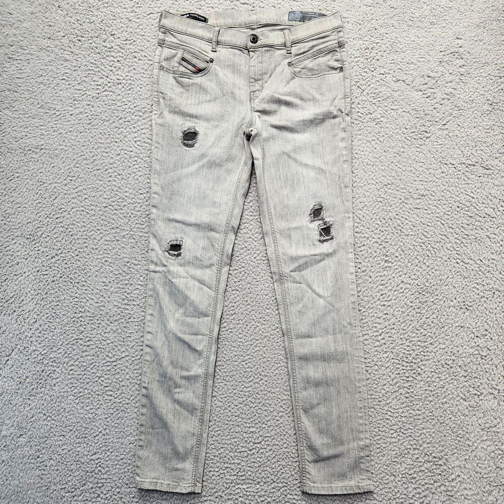 Diesel Industry Belthy Jeans Womens Size 27 Gray Regular Slim Straight Low Waist